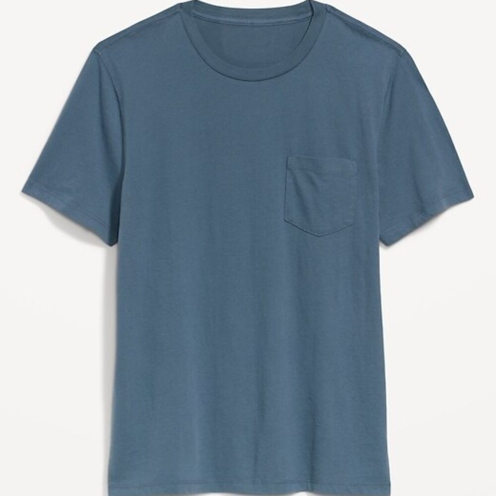 Soft-Washed Chest-Pocket Crew-Neck T-Shirt